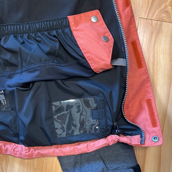 Burton Chittagong Dry Ride Jacket Mens Small Grey Orange - Picture 12 of 14